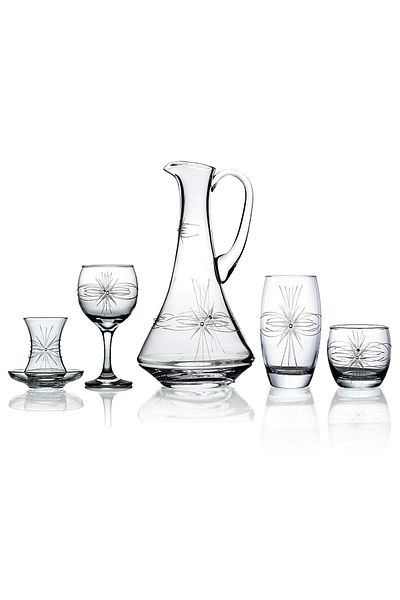 DECOCIA Pudgy Paşabahçe 61 Piece Glass Dowry Set