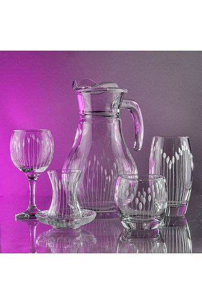 DECOCIA Pudgy Paşabahçe 61 Piece Glass Dowry Set