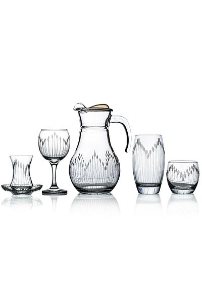 DECOCIA Pudgy Paşabahçe 61 Piece Glass Dowry Set