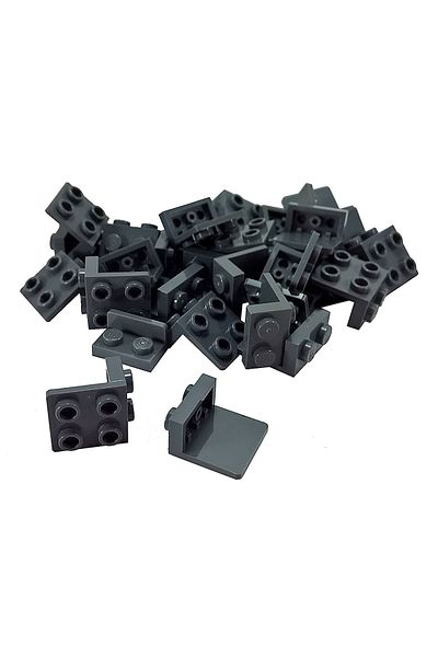 LEGO 1 × 2 - 2 × 2 دعامات رمادية داكنة سيتم وضعها 6