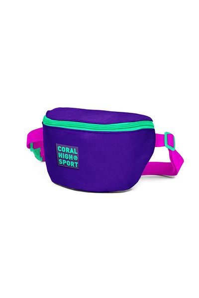 Coral High Sport Purple Pink Two Compartment Waist Bag 22620