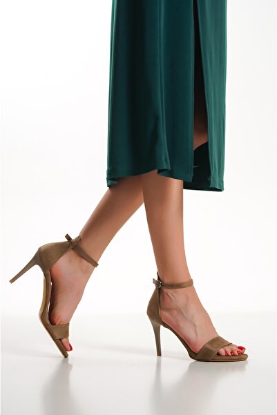 ZİESCE Esde Women's Mink Suede Platform Heeled Shoes