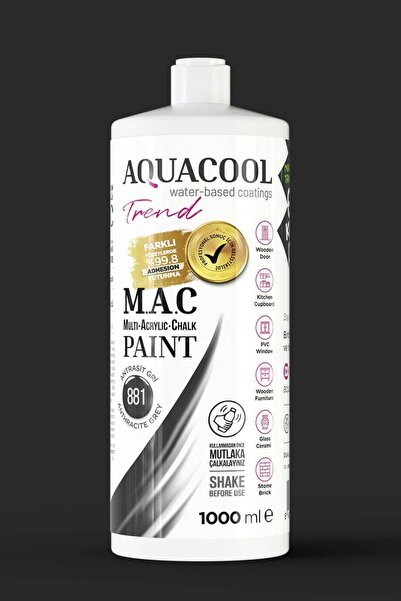 AQUA COOL Aquacool Trend Mac Boya Antrasit Gri 881 - 1000 Ml