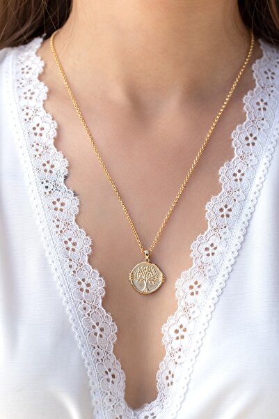 Uşaklıhafız 1945 14 Ayar Altın Hayat Ağacı Kadın Kolye