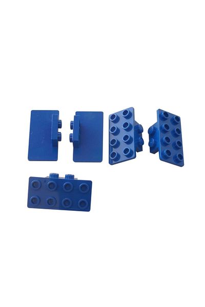 LEGO Original Creator Moc Accessory Connection Part Bracket 1 X 2 - 2 X 4 Blue 4 Pieces Will Be Sent