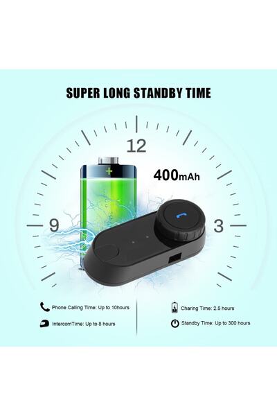 Aırstorr Tcom-vb Motosiklet Bluetooth Kask Interkom 800m Kulaklık Kablosuz Kulaklık Fm Radyo