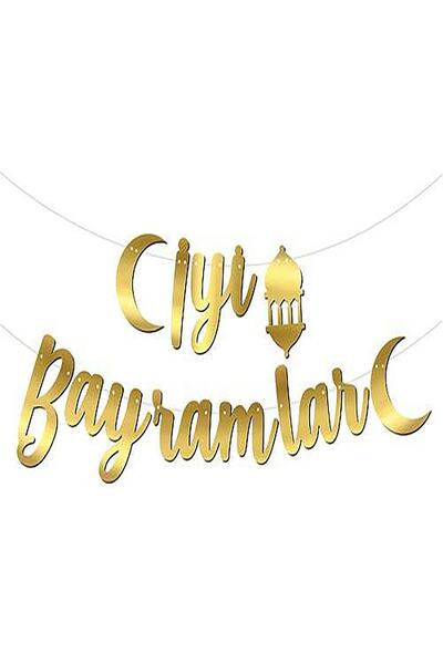 Parti dolabı Hoşgeldin Ramazan Iyi Bayramlar Gold Kaligrafi Yazı Ramazan Bayr...