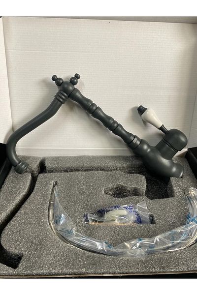 Class Armatür Antique Anthracite Sink Faucet