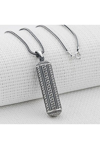 Takılingo 925 Ayar Gümüş Silindir Tasarımlı Cevşen Muska Kabı Model Unisex Kolye