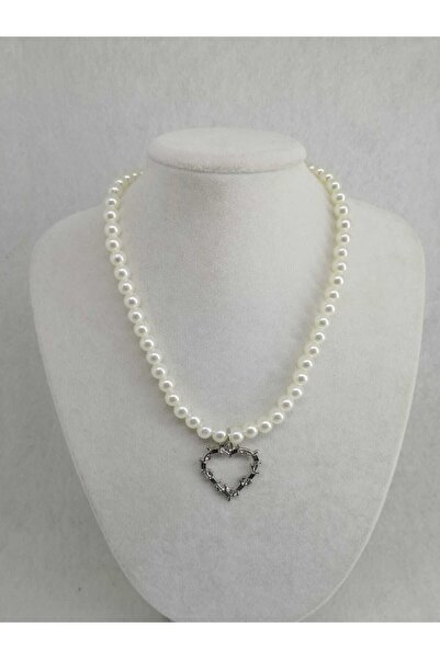 Fugusugu Pearl Heart Gothic Necklace