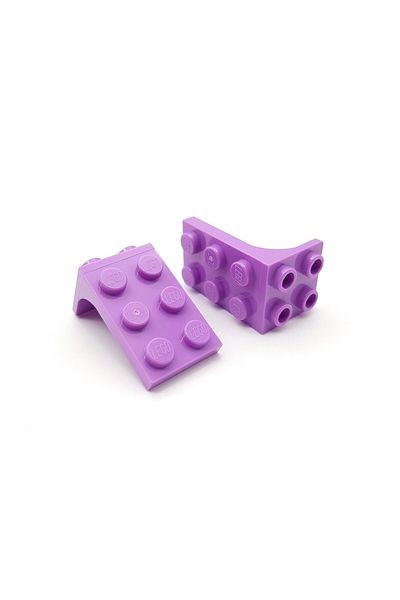 LEGO Original Creator Accessory Custom Connection Part Bracket 3 X 2 - 2 X 2 Lilac 2 Pieces Will Be Sent