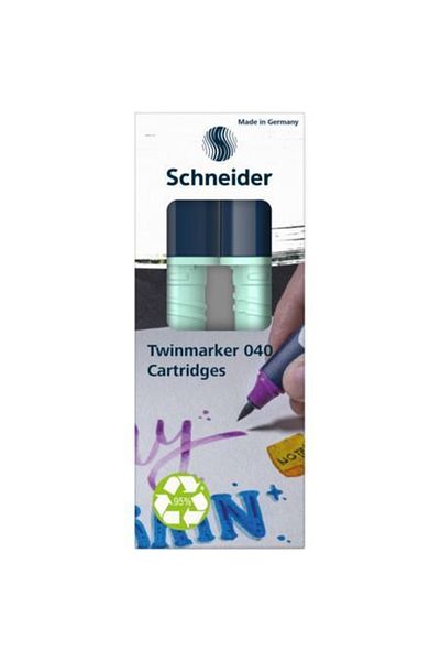 Schneider Pen Schneider Paint-IT 040 Twin Marker Cartridge 2 Pieces Turquoise