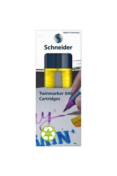Schneider Pen Schneider Paint-IT 040 Twin Marker Cartridge 2 Pieces Yellow