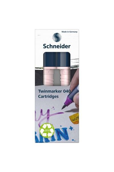 Schneider Pen Schneider Paint-IT 040 Twin Marker Cartridge 2 Pieces Light Rose