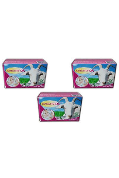 Curativex Keçi Sütü Sabunu 3'lü (100GR X 3 ADET) Akne Sivilce Siyah Nokta Sab...