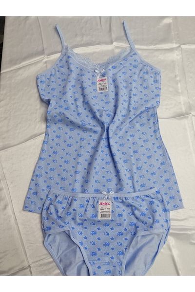 JENİKA Set de 2 pantaloni și chiloți cu curele de frânghie pentru femei