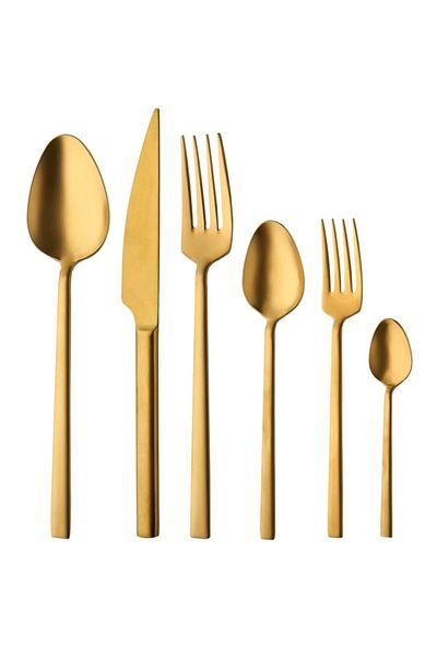 Eterno 30 Piece Titanium Gold Cutlery Set (Without Knife)