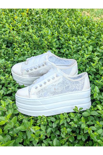 Ayakkabı Tutkusu Stilo ® Pantofi de mireasa Platforma Plata 7cm Platforma Dantela Off-Alb Extrem Confortabil