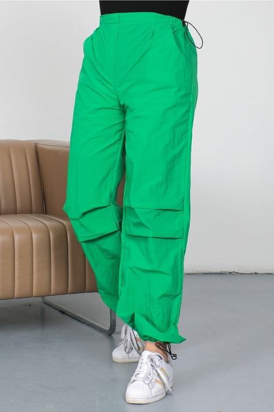 Bestenur Green Minay Parachute Trousers 490