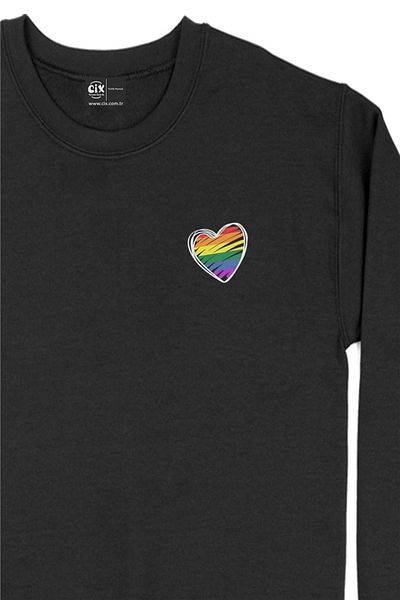 Cix Φούτερ τσέπης με στάμπα Rainbow με σχέδιο καρδιάς