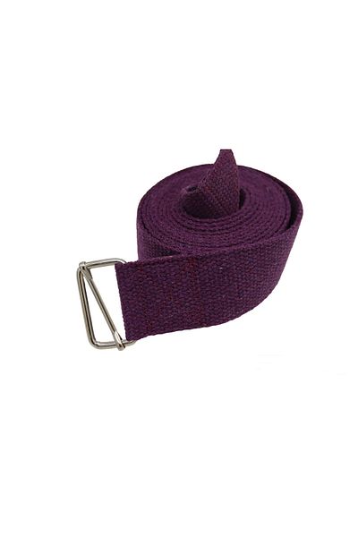 Anatolia 250 Cm Purple Yoga Belt with Cotton Woven Adjustment Buckle