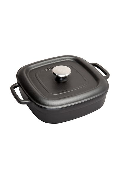 Sürel 26X26 Square Cast Pot with Black Aroma Lid