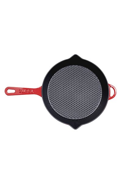 Sürel Red Iron Casting Honeycomb Pan 28 Cm