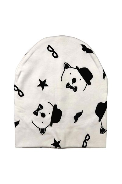 Cramer Double Layer Combed Cotton Interlock Baby Kids Beanie (Teddy Bear with Hat)
