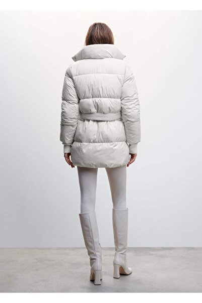 MANGO Woman Kemerli Kapitone Anorak