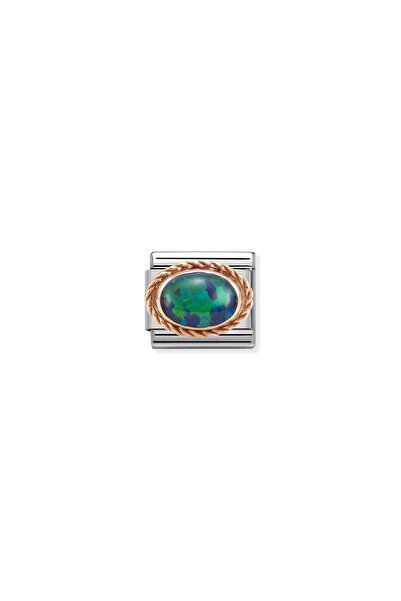 NOMİNATİON Composable Classic Link 430507 /26 Green Opal in 9K Rose Gold