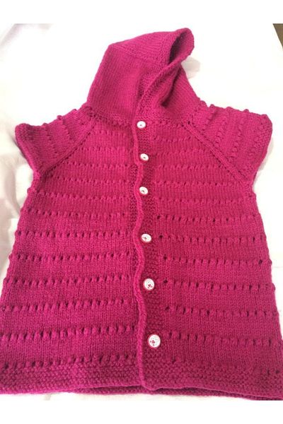 Papatyam Hand Knitted Baby Vest Embroidered Handcrafted