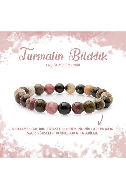 Deniz Doğal Taş سوار من الحجر الطبيعي مقاس 8 مم من التورمالين الملون المعتمد