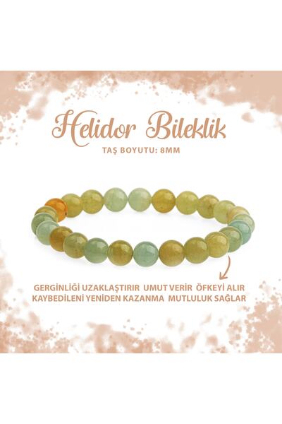 Deniz Doğal Taş سوار من الحجر الطبيعي Helidor مقاس 8 مم مع شهادة