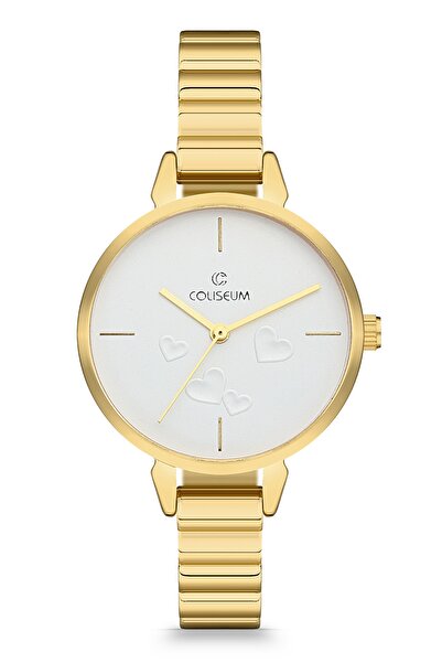 Coliseum Kalpki Kadın Kol Saati Altın Renk Sade Moda Sta-027-001