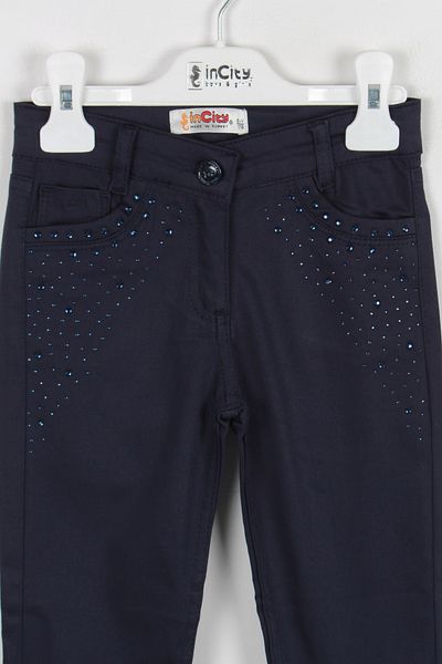 incity Girl's Navy Blue Trousers