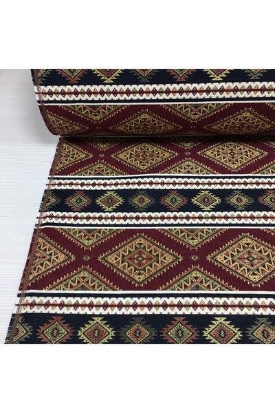 Renk Tekstil Anatolia Etnik Dokuma Kilim Desenli Kumaş