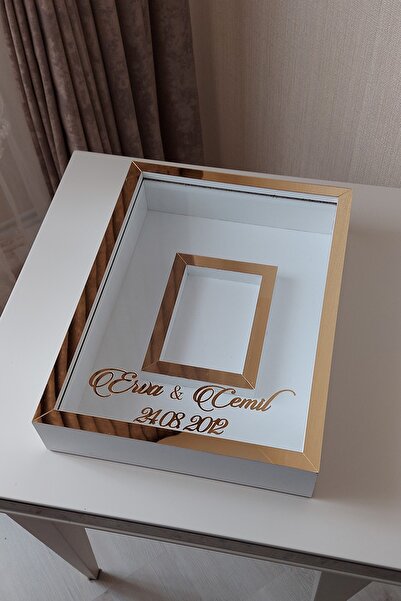 Verda Çerçeve 30x40 Cm Gold-beyaz Gül Anı Çerçevesi! Fotoğraf Çerçevesi! Gül ...