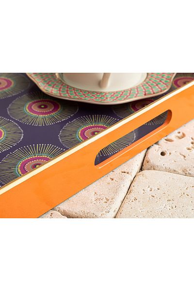 English Home Exotic Circle Tray 35.5 cm Purple