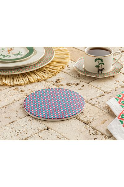 English Home Exotic Lines Ceramic Trivet 16 Cm Purple