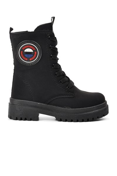 WALKWAY Peris-f Girl's Boots - Μαύρο, Σμαραγδένιο, Εσωτερική Γούνα