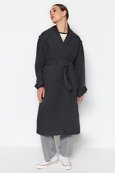 Trendyol Collection Trenchcoat - Grau - Zweireihig