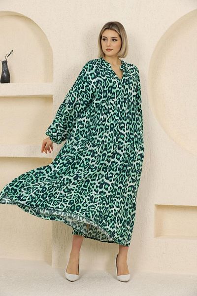 MAY MARA Women's Plus Size Cotton Digital Printed Woven Dress