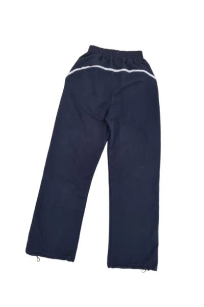 Gofeel Navy Blue Unisex Parachute Fabric Baggy Trotters Oversize Sweatpants with Adjustable Waist Elastic Legs