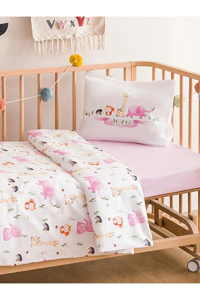 LC Waikiki Patterned Cotton Baby Duvet Cover Set