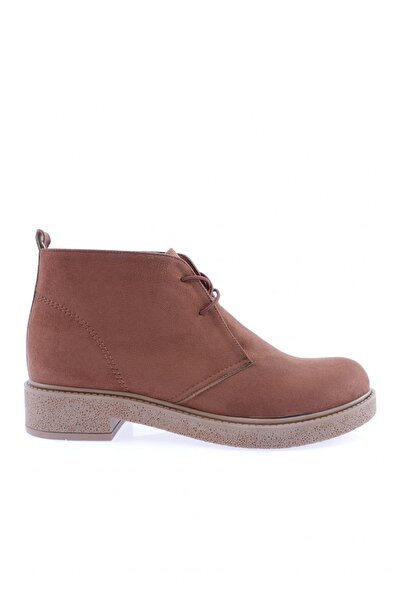 DGN Tan Suede Women's Boots - Lace-Up, Model 4133233
