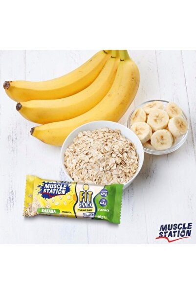 Muscle Station Fit Snack Yulaf Bar Banana 40 Gr 24'lü Kutu