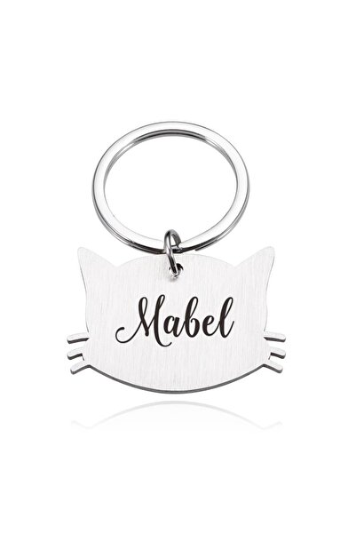 PATİMİO Isme Özel Çelik Kedi Köpek Isimlik Künyesi Gümüş