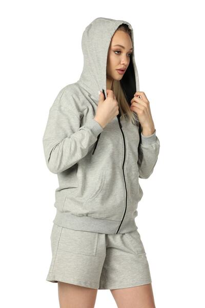 defys Γυναικείο φούτερ Defy's Alya από βαμβάκι με 2 κλωστές χωρίς σαρντόνια O...