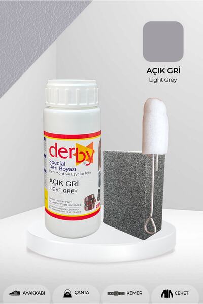 Derby Açık Gri Mont Direksiyon Koltuk Deri Boyası 100 ml