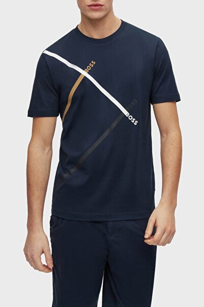 BOSS Logolu Bisiklet Yaka % 100 Pamuk Regular Fit T Shirt Erkek T Shirt 50486...